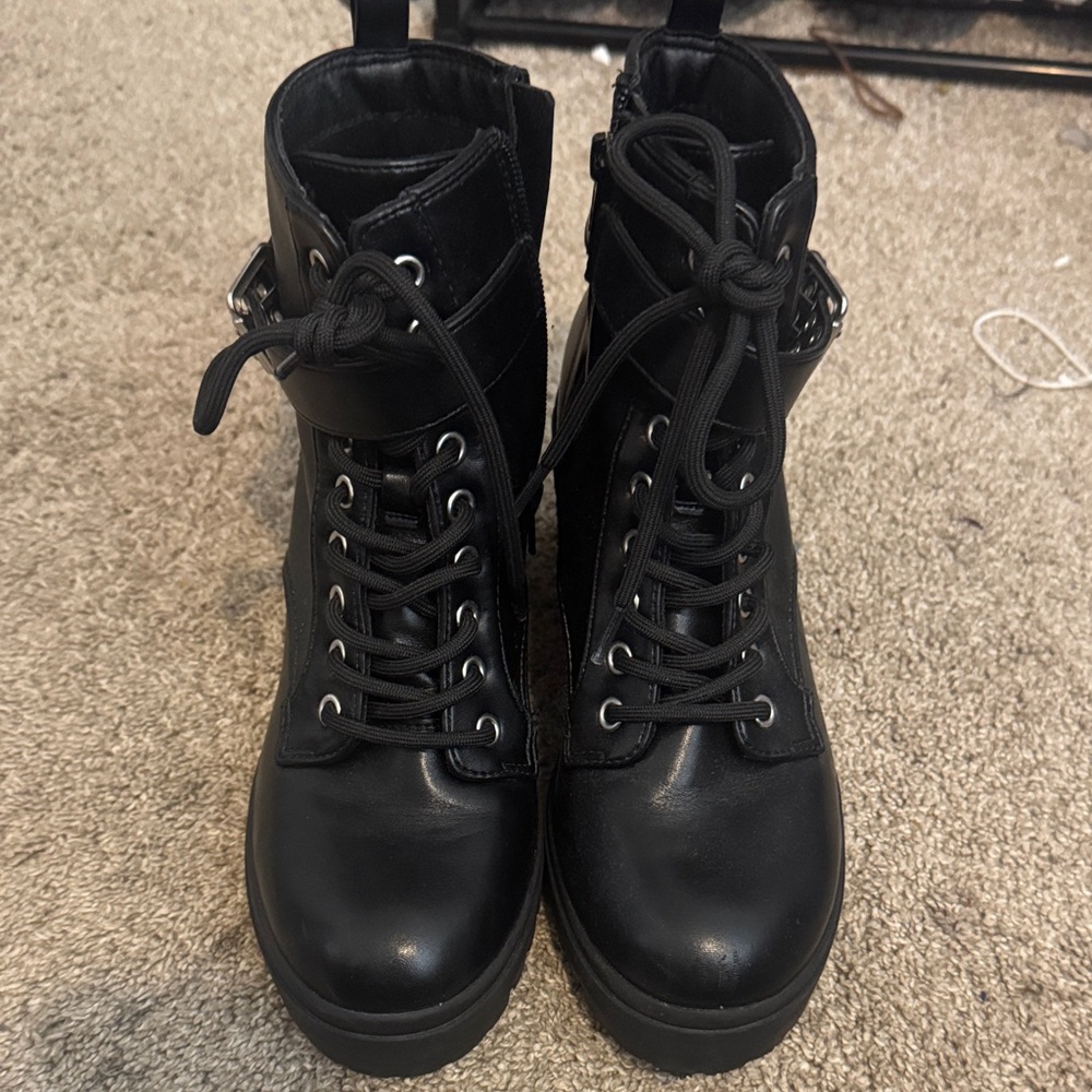 No Boundaries Black Combat Boots